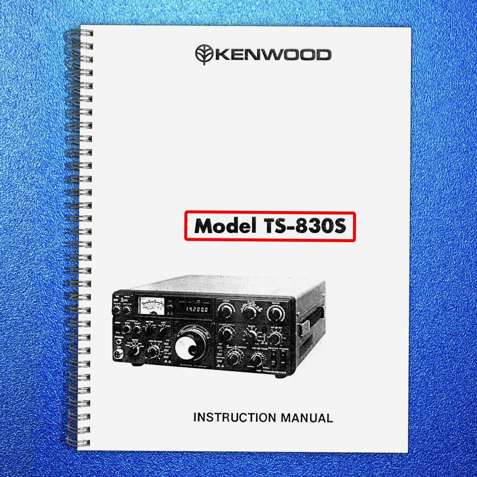 KENWOOD TS-830S Instruction Manual – STEEL WIRE BINDER – DURABLE COVERS