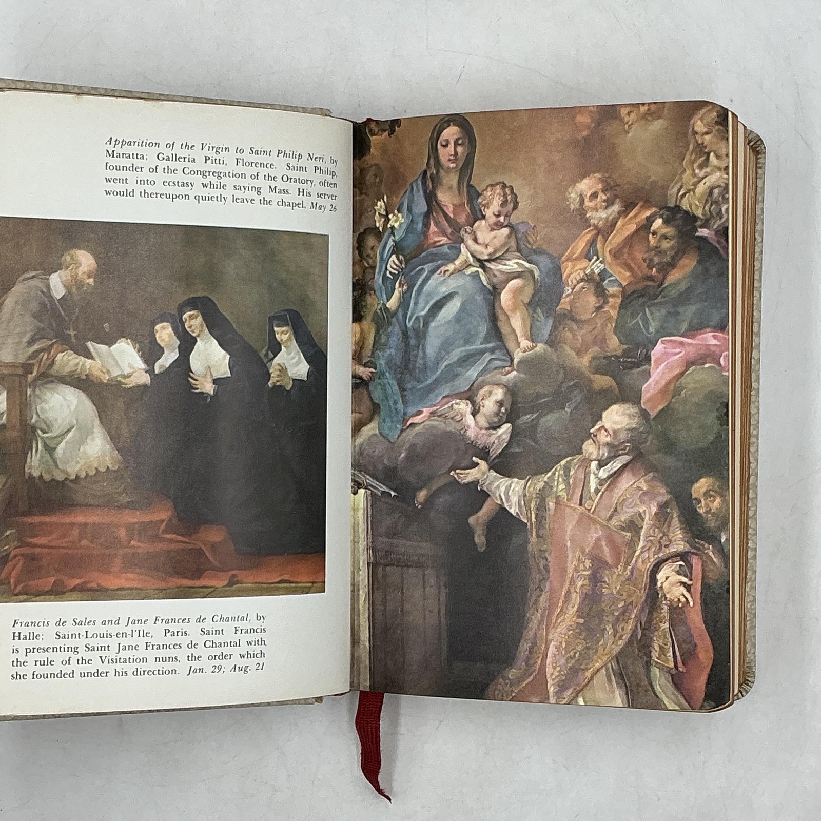 LIVES OF THE SAINTS Alban Butler Lib. Of Catholic Devotion HC Cream Faux Leather