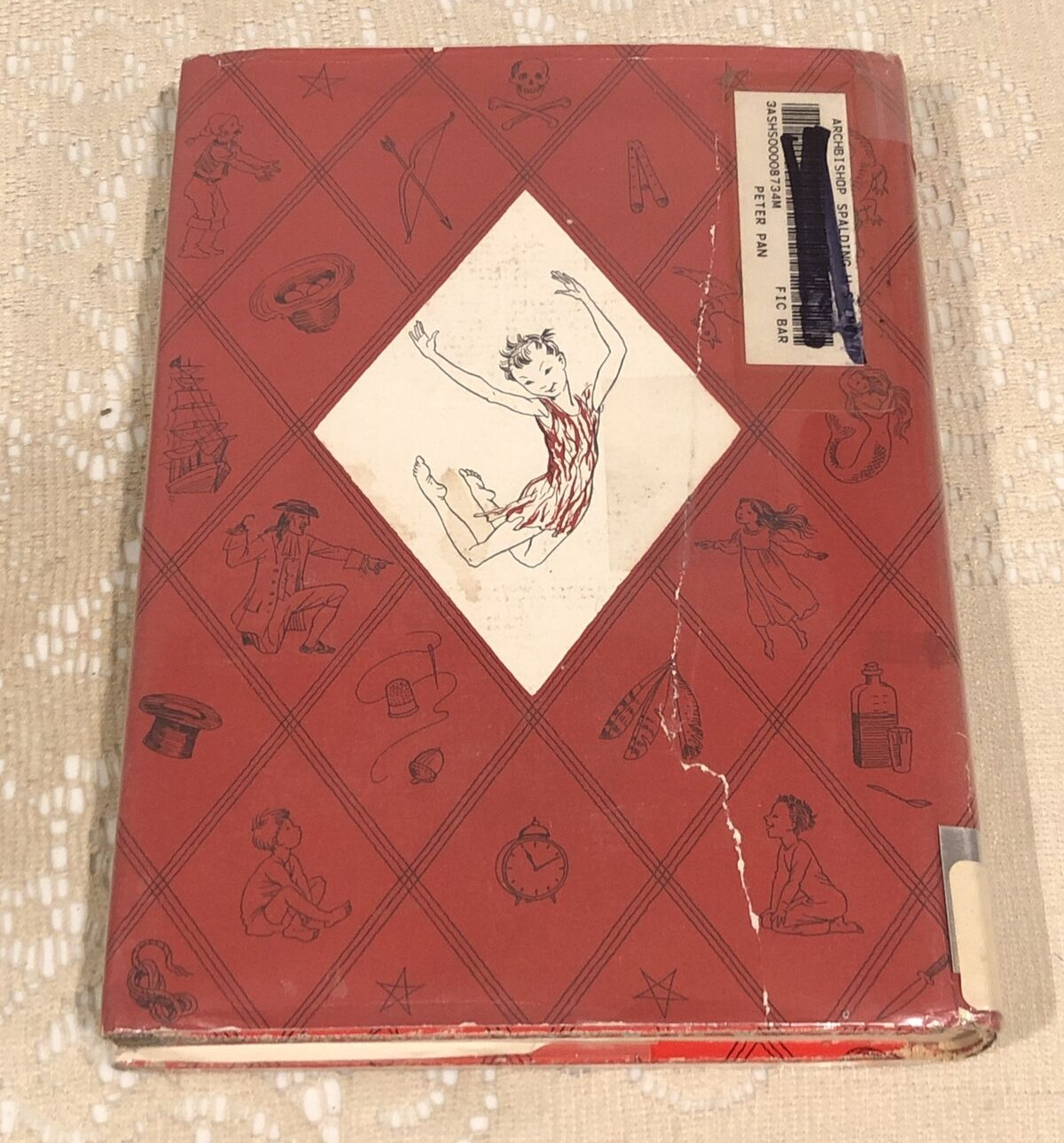 Peter Pan By J.M. Barrie , 1950 Hardcover/Dust Jacket, Charles Scribner’s Sons