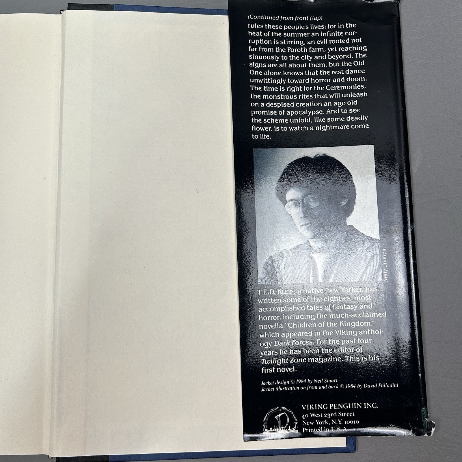 The Ceremonies by T. E. D. Klein FIRST Edition Viking Press 1984 HC/DJ Very GOOD