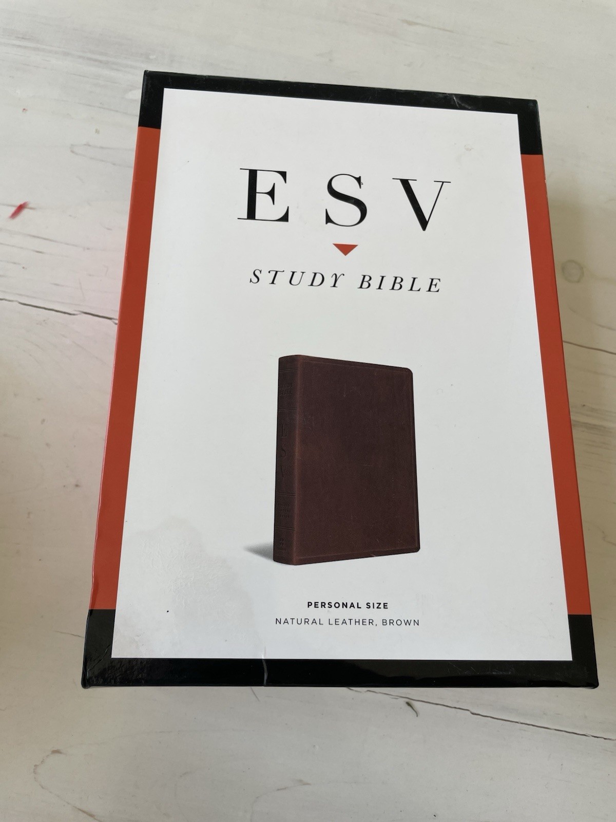 ESV Study Bible Personal Size Natural Brown Leather Out Of Print