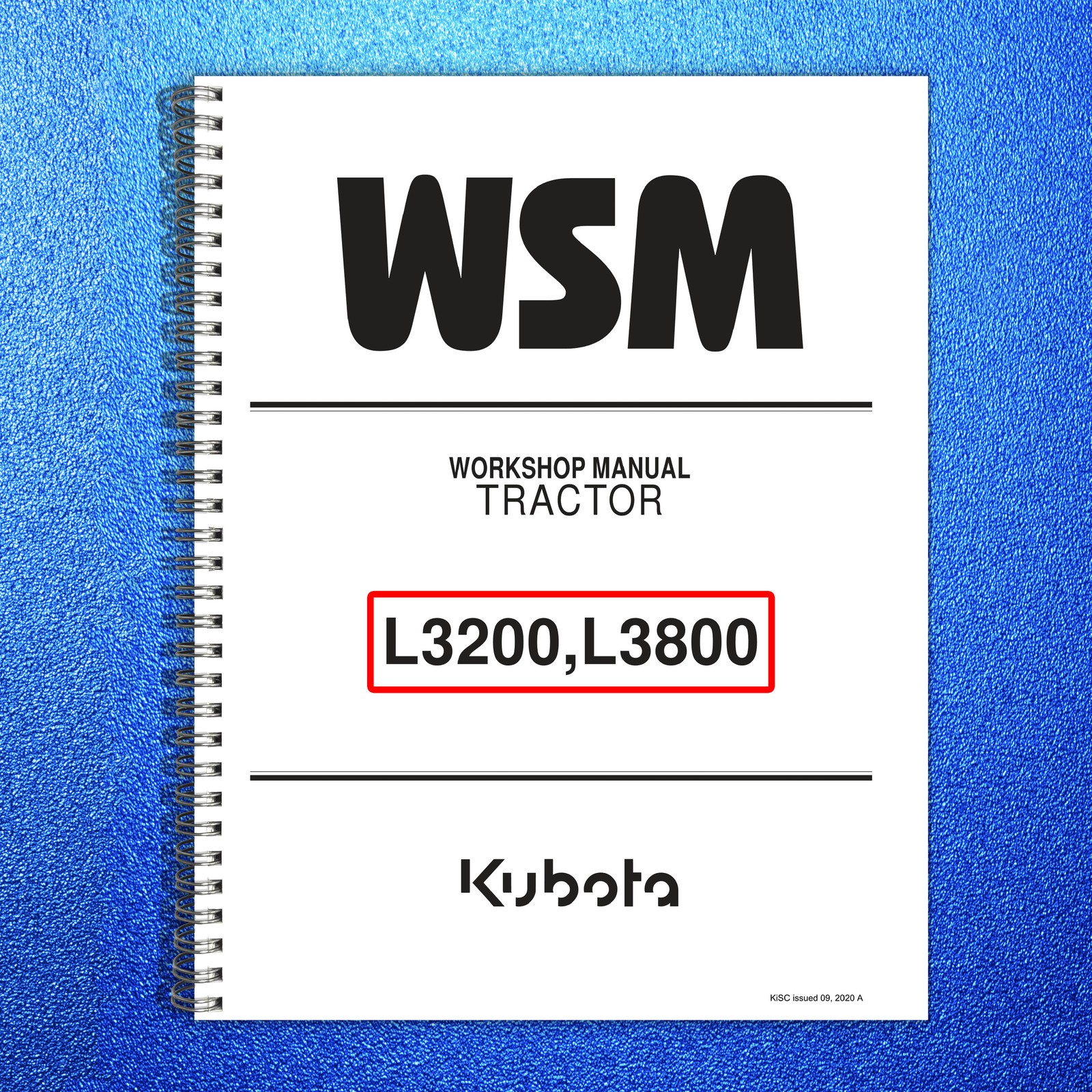 KUBOTA L3200 L3800 Tractor Workshop Manual 2011-2014 – BOUND – COVERS – FOLDOUTS