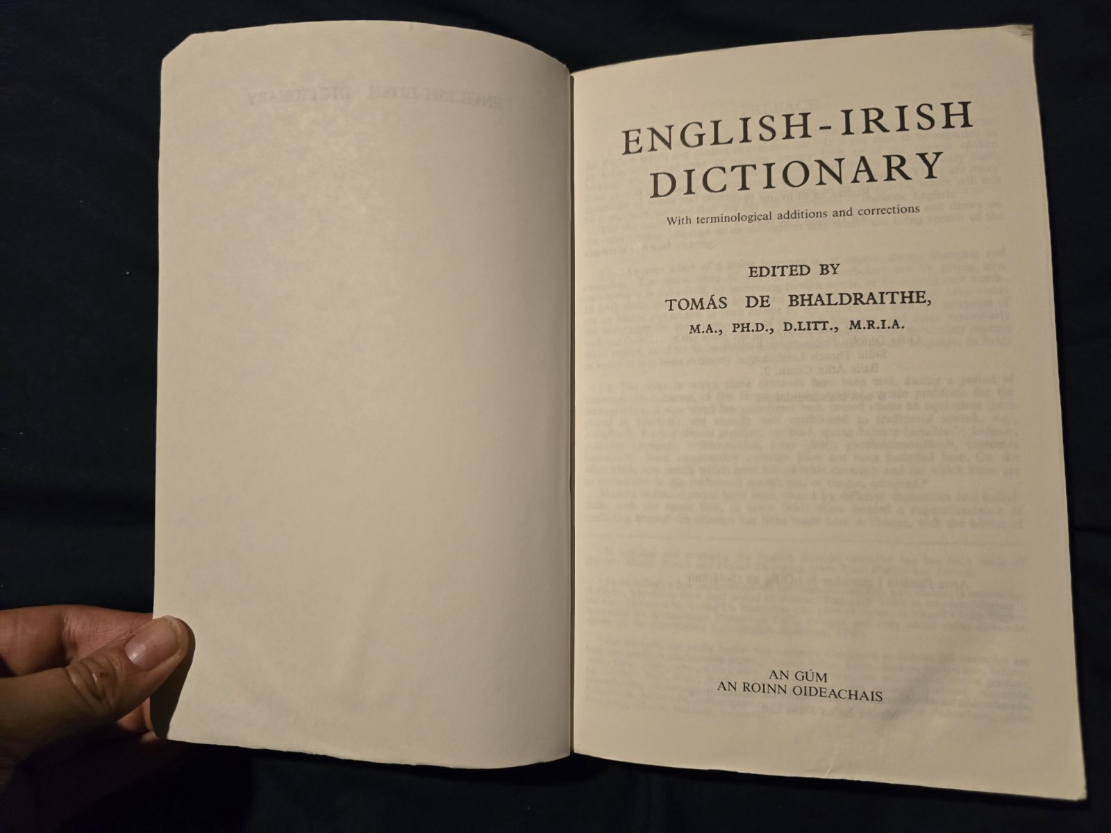 English-Irish Dictionary : With Terminological Additions and Corrections