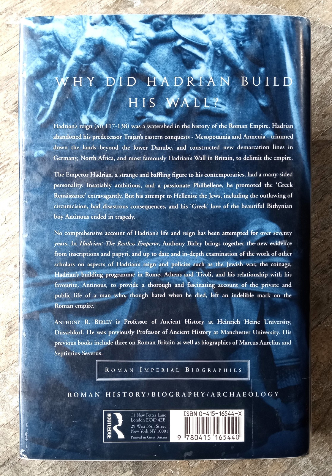 Hadrian: The Restless Emperor ~1997 HC~ Birley Wall Roman Empire History Illust