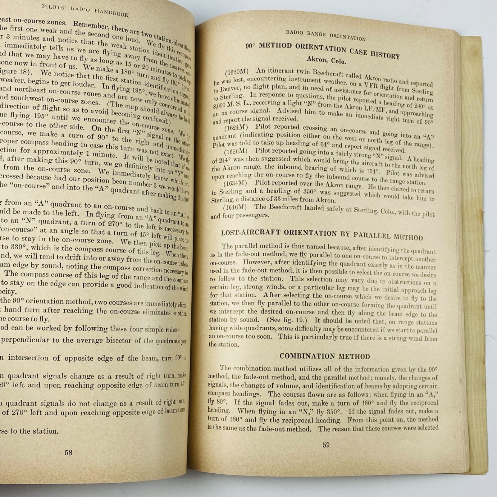 1954 US DOC Department of Commerce Pilots Radio Handbook Manual No. 102 VTG
