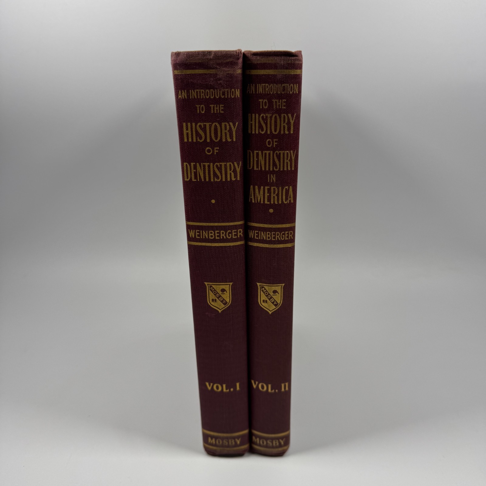 History of Dentistry Vol 1 & 2 Hardcover by Bernhard Weinberger 1948 CV Mosby Co