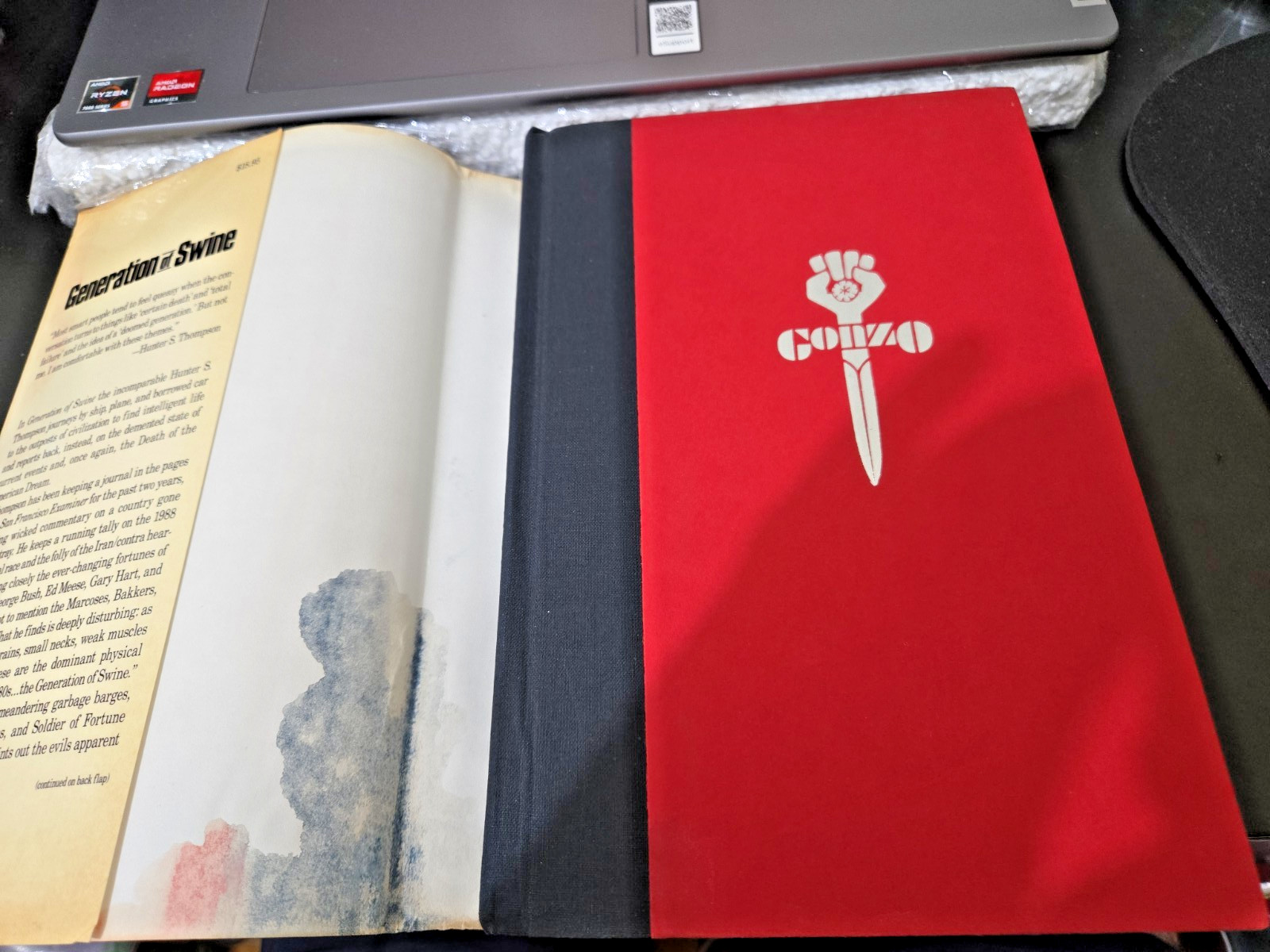 HUNTER S. THOMPSON GENERATION OF SWINE GONZO PAPERS VOL 2 1st EDITION 1st PRINT