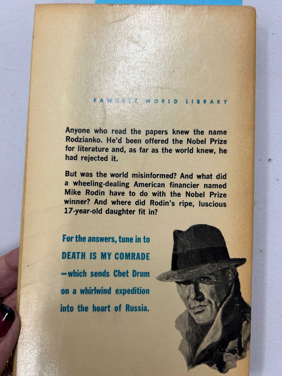 Death Is My Comrade Stephen Marlowe 1960 First Printing Gold Medal