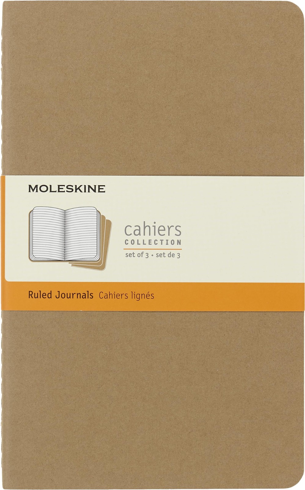 Moleskine Cahier Journal, Soft Cover, Large (5″ x 8.25″) Large, Kraft Brown