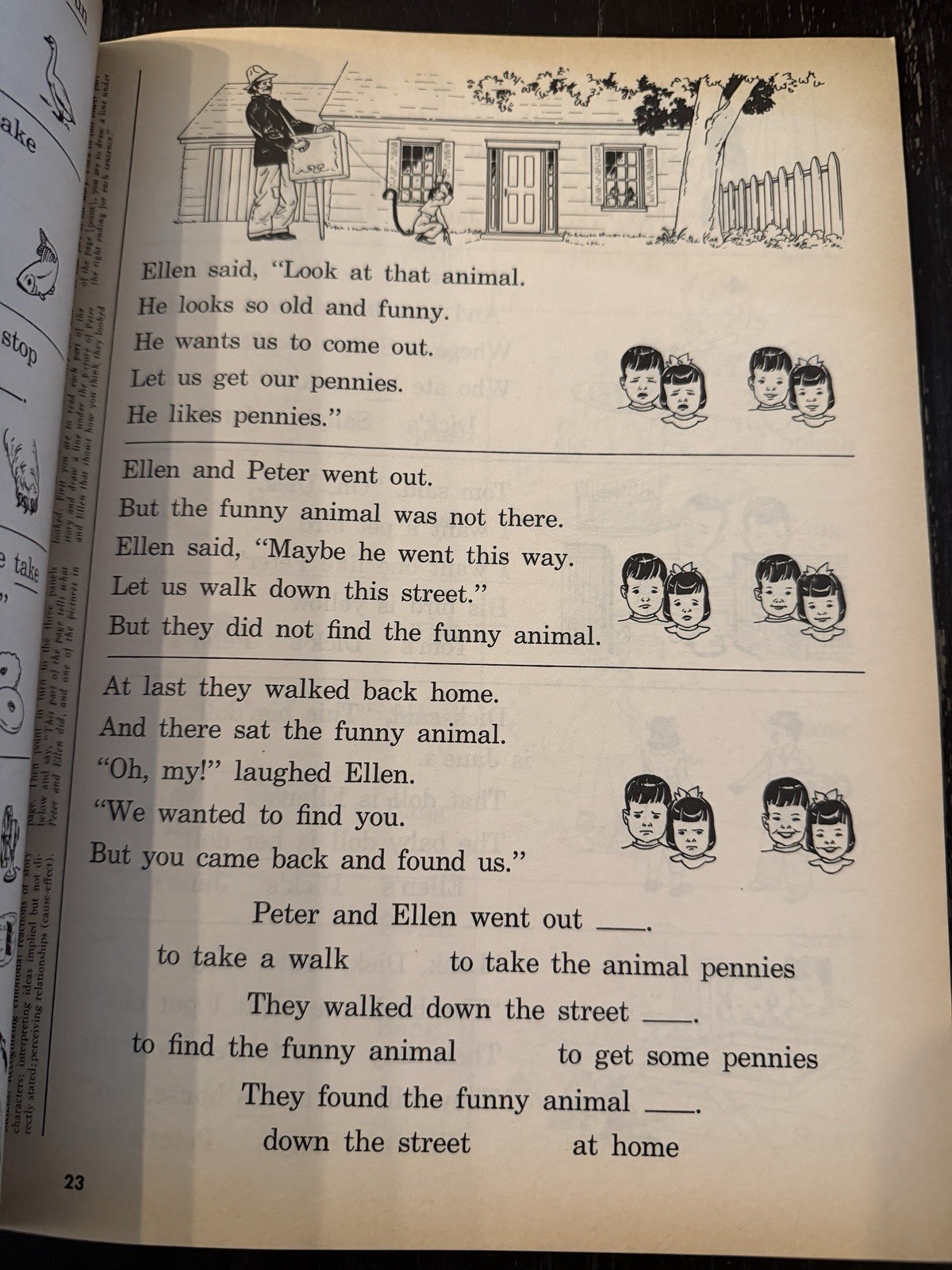 Scott, Foresman New Basic Readers Think-and-Do Book PB Illus 1956 Ed Orange