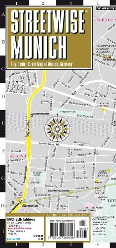 Michelin Streetwise Munich Map – Laminated City Center Street Map of Munic (Map)
