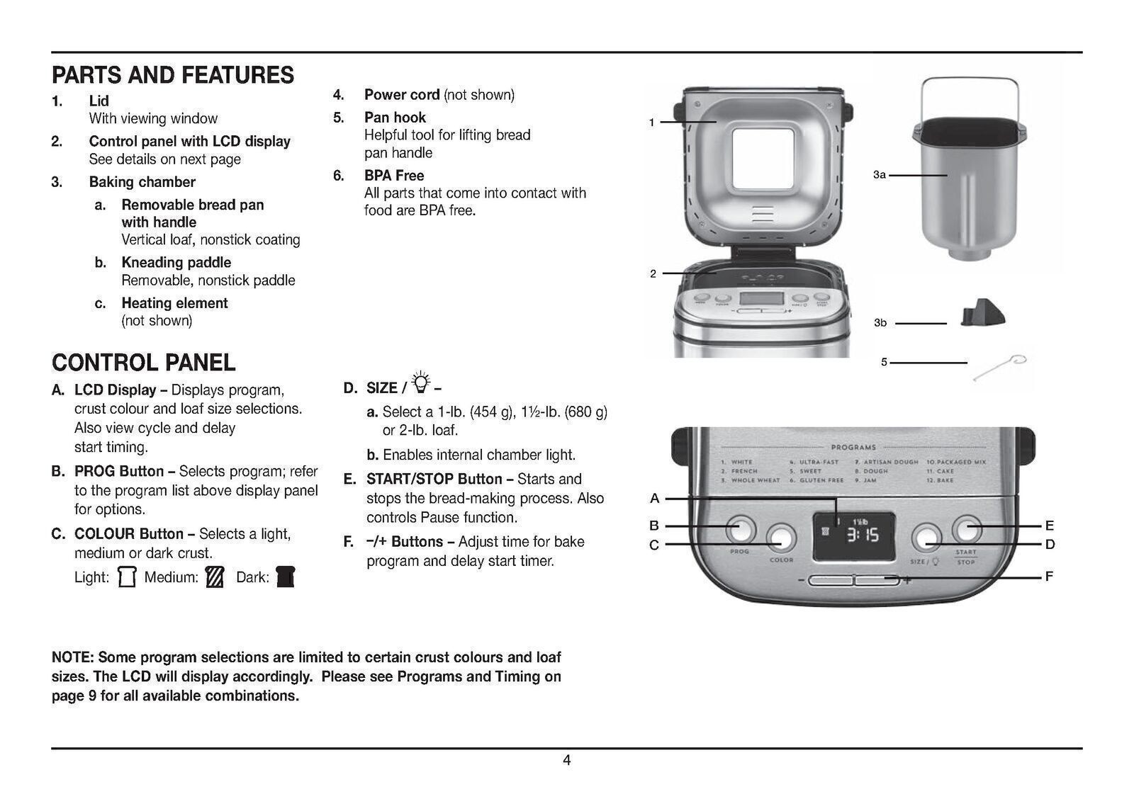 CUISINART CBK-110C Compact Automatic Bread Maker User Manual , Tough Binding