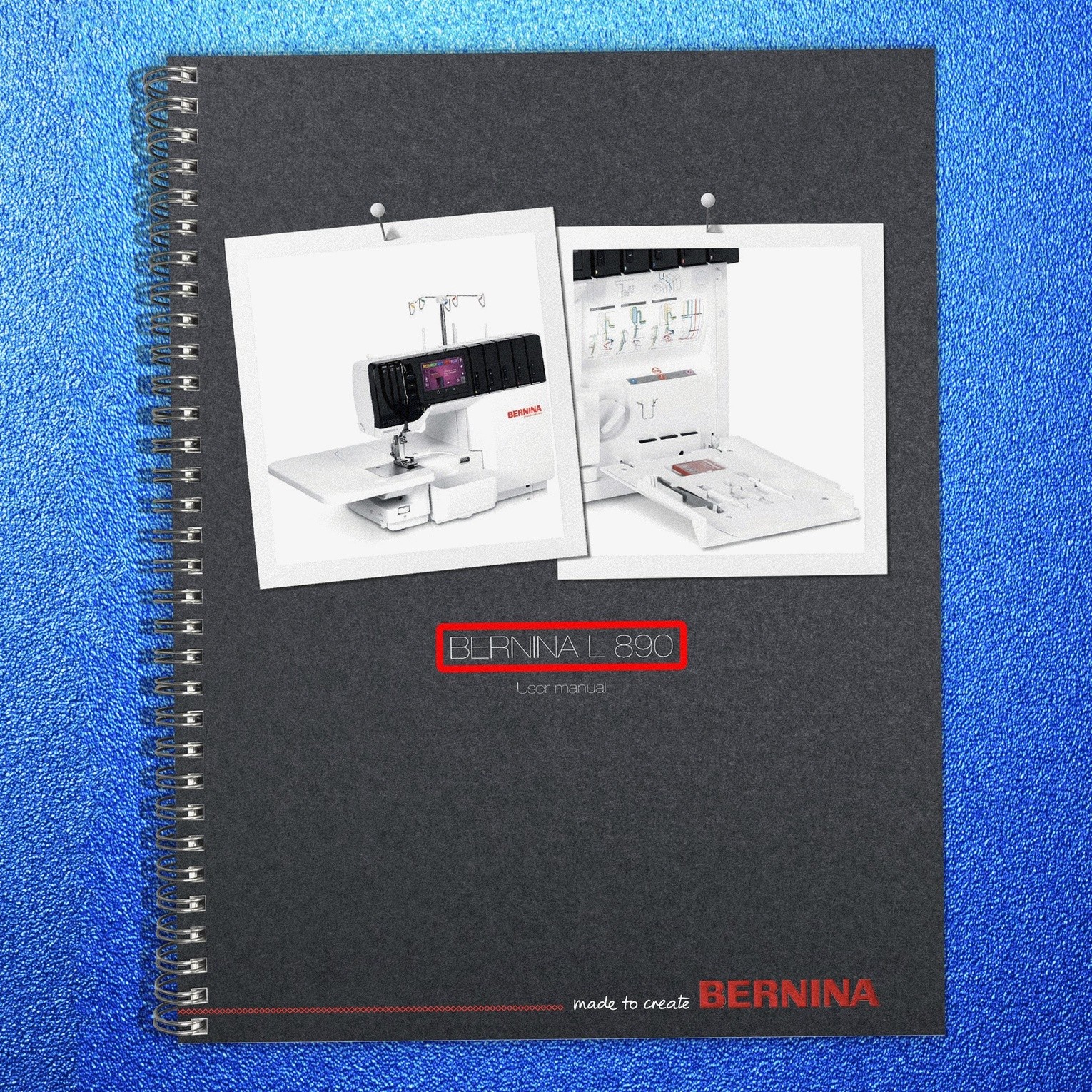 BERNINA L890 Sewing Machine Instructions User Manual CLOSURE – TOUGH COVERED