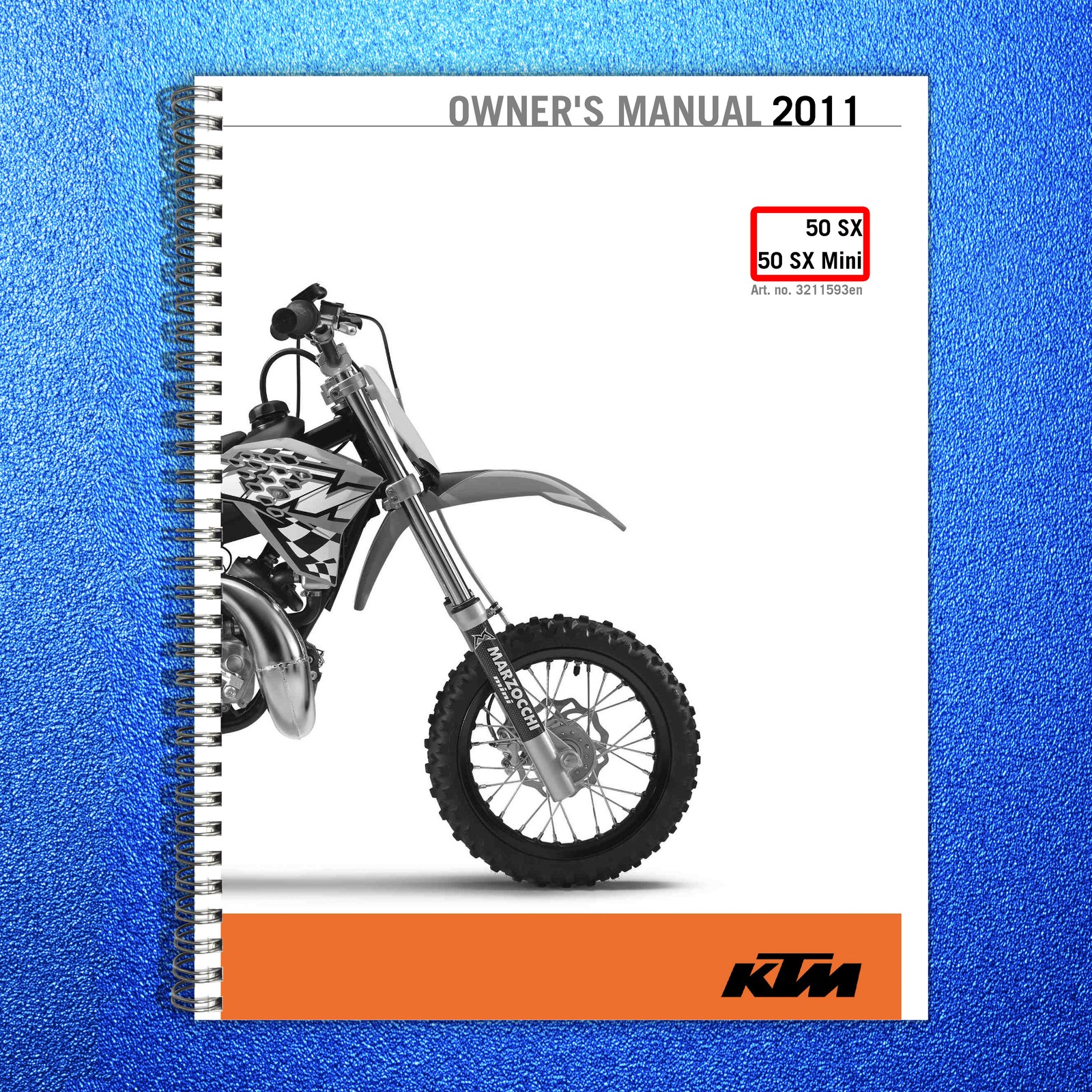 KTM 50 SX 50 SX Mini Owners Manual 2011 – STEEL WIRE BOUND – PROTECTIVE COVERS