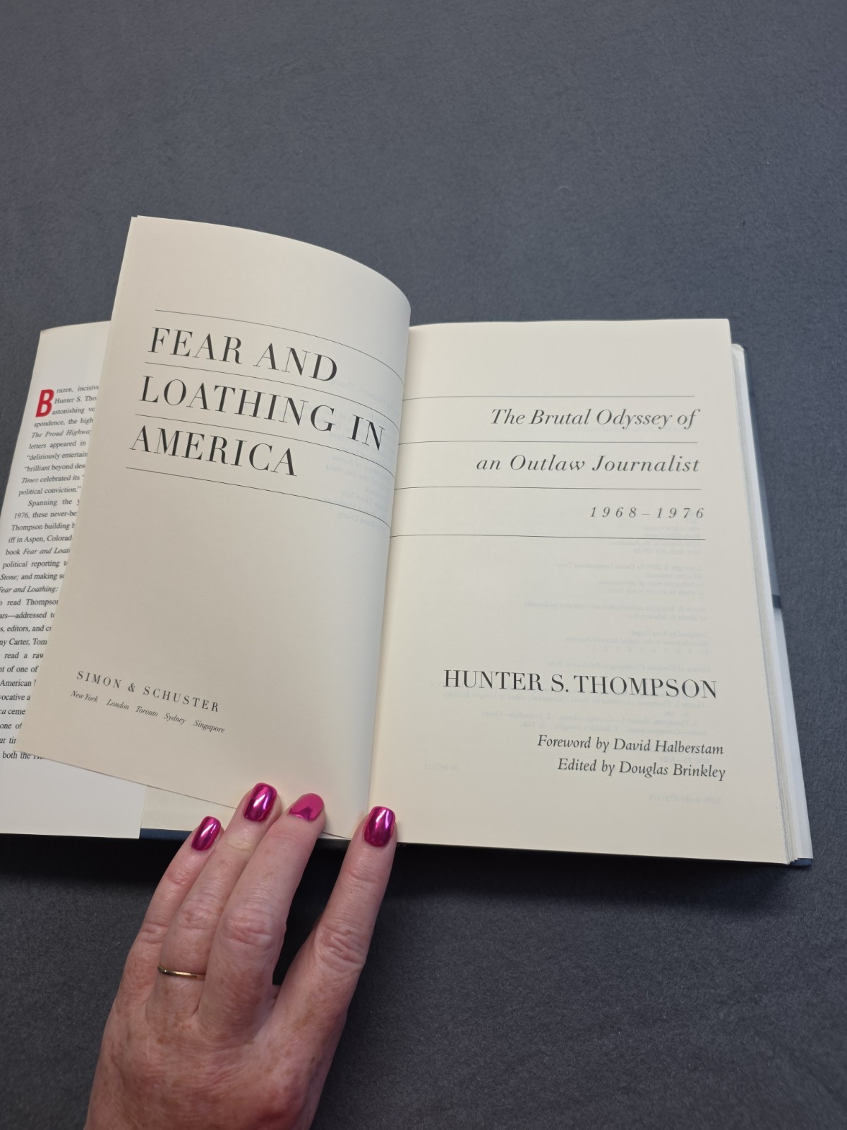 Fear and Loathing in America, 1st ed./1st pr., by Hunter S. Thompson, Vol. 2