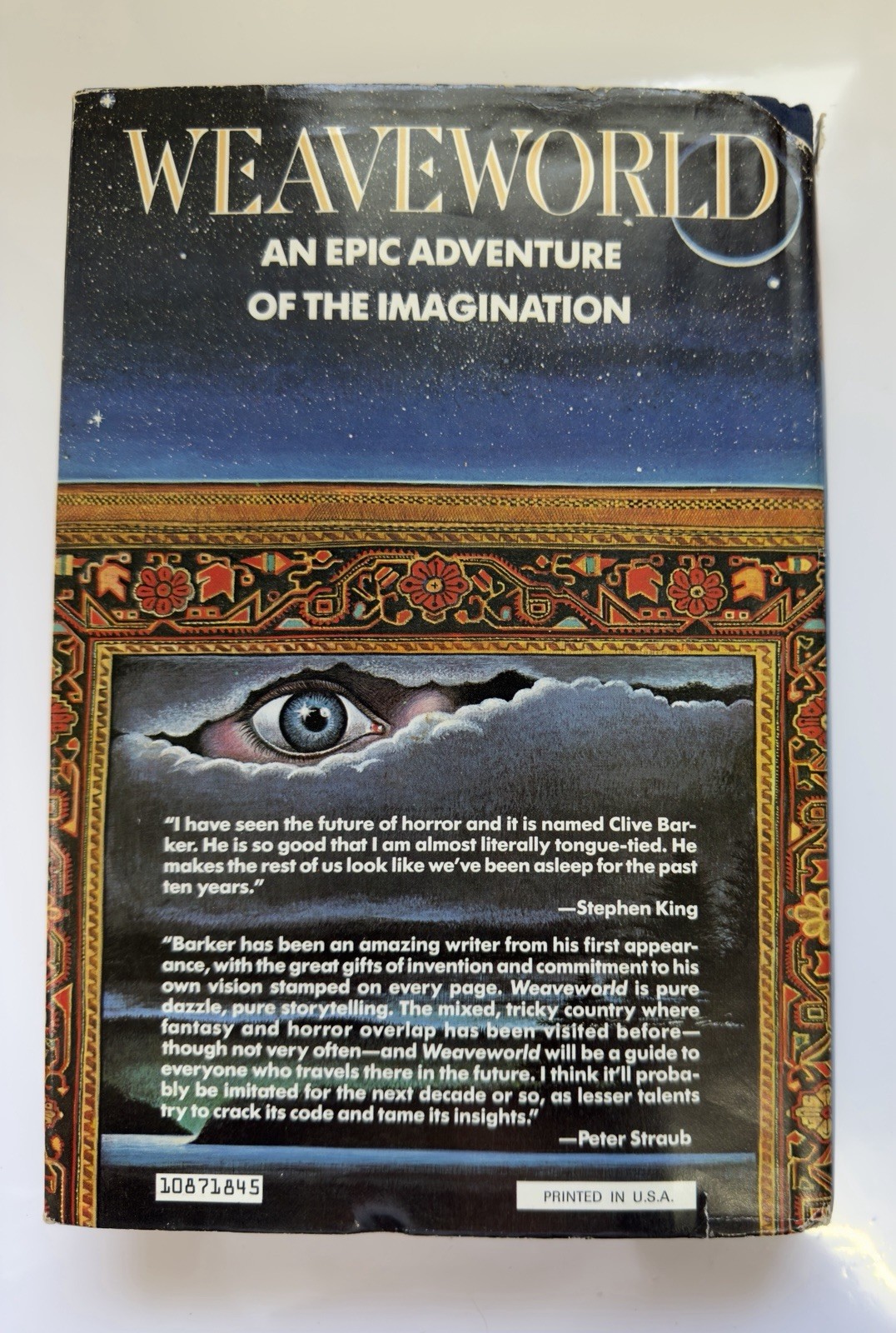 Weaveworld Clive Barker 1987 Poseidon Press First Edition HC DJ – Fantasy Horror