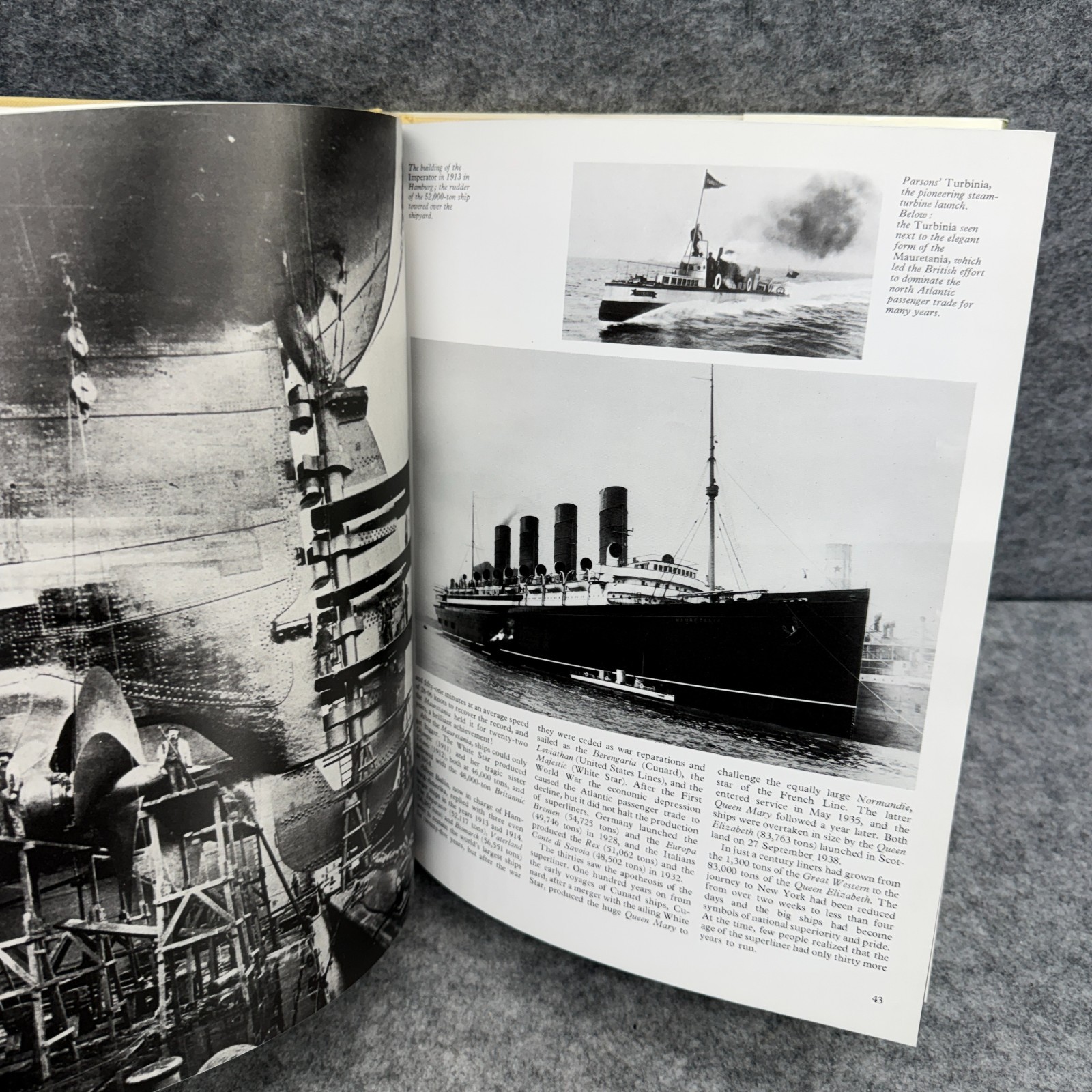 Ocean Liners Robert Wall 1977 Hardcover Dust Jacket Illustrated Titanic