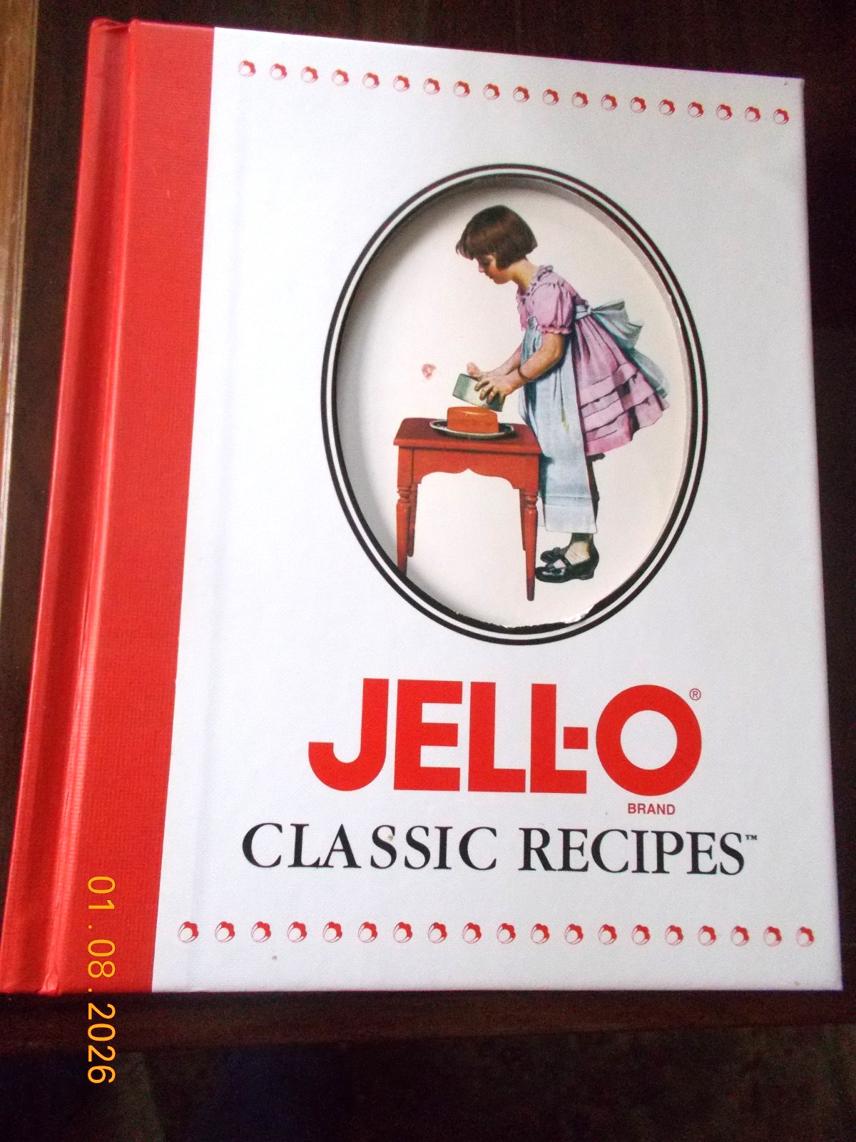 Jell-O Classic Recipes Hardcover Book, 126 Pages, Cover Illus by Norman Rockwell